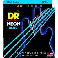 Струны для бас-гитары DR NBB-40 Hi-Def Neon Blue K3 Coated Light 40/100