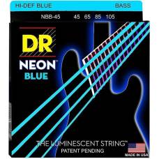 Струни для бас-гітари DR NBB-45 Hi-Def Neon Blue K3 Coated Medium 45/105