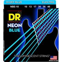 Струны для электрогитары DR NBE-10 Hi-Def Neon Blue K3 Coated Medium 10/46