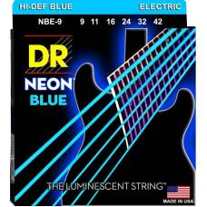 Струни для електрогітари DR NBE-9 Hi-Def Neon Blue K3 Coated Light 9/42