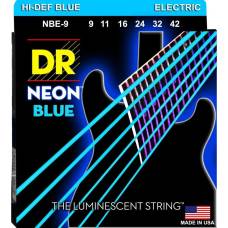 Струны для электрогитары DR NBE-9 Hi-Def Neon Blue K3 Coated Light 9/42