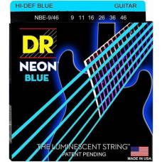 Струни для електрогітари DR NBE-9/46 Hi-Def Neon Blue K3 Coated Light Heavy 9/46