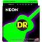 Струни для акустичної гітари DR NGA-10 Hi-Def Neon Green K3 Coated Extra Lite 10/48