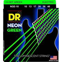 Струны для электрогитары DR NGE-10 Hi-Def Neon Green K3 Coated Medium 10/46