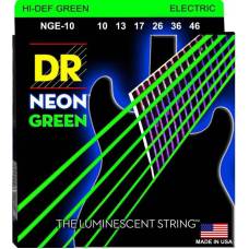 Струни для електрогітари DR NGE-10 Hi-Def Neon Green K3 Coated Medium 10/46