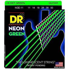 Струны для электрогитары DR NGE-11 Hi-Def Neon Green K3 Coated Heavy 11/50