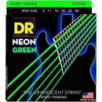 Струны для электрогитары DR NGE-9/46 Hi-Def Neon Green K3 Coated Light Heavy 9/46