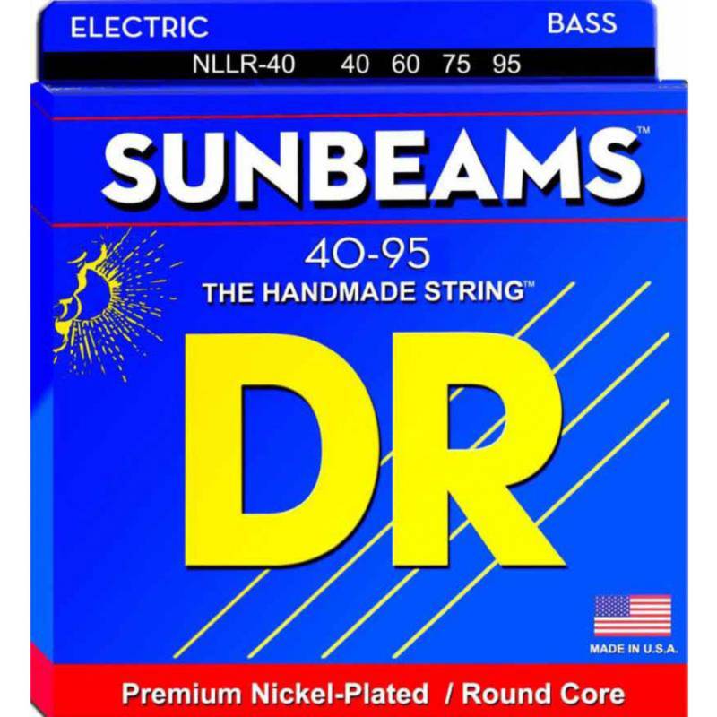 Струни для бас-гітари DR NLLR-40 Sunbeams Nickel Plated 4 String Light 40/95
