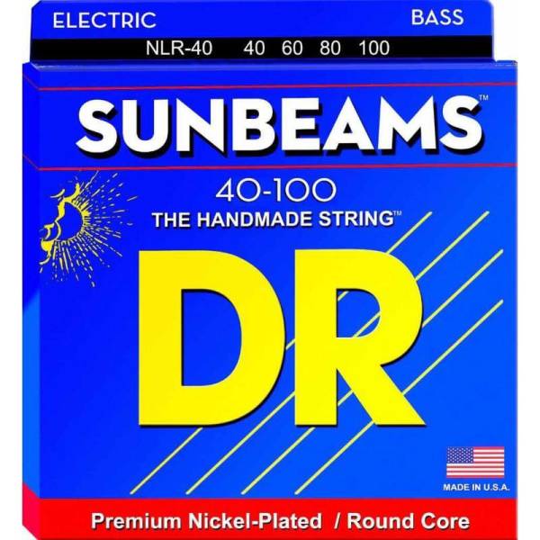 Струны для бас-гитары DR NLR-40 Sunbeams Nickel Plated Light 40/100