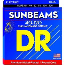Струни для бас-гітари DR NLR5-40 Sunbeams Nickel Plated Light 5 Strings 40/120