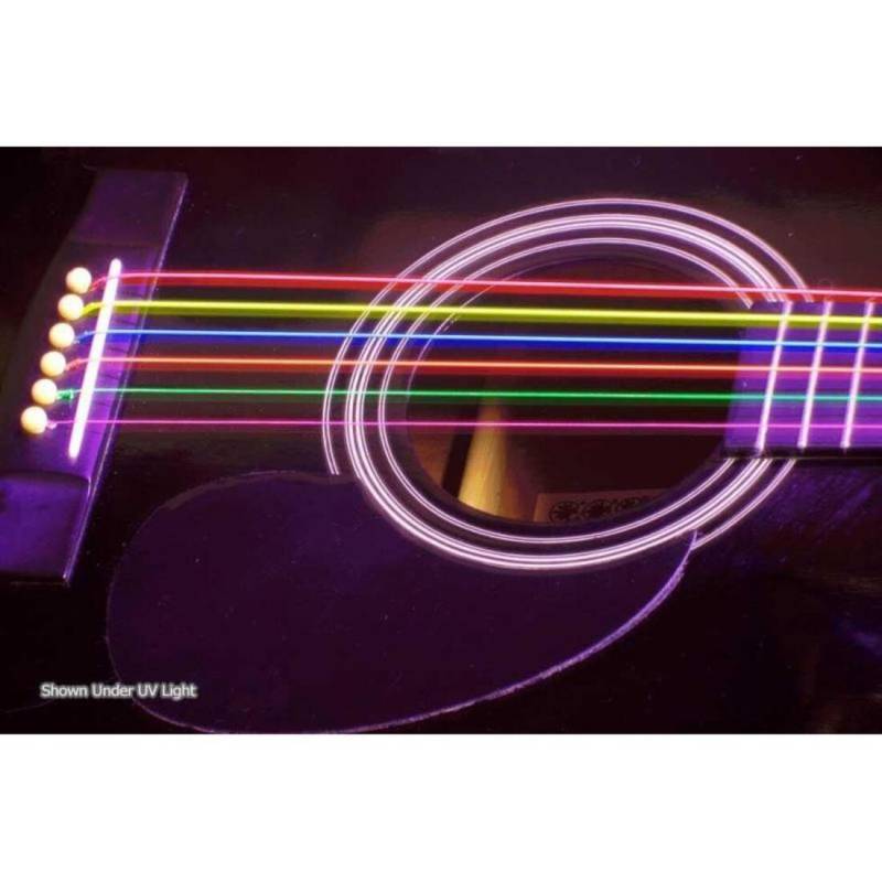 Струны для акустической гитары DR NMCA-10 Hi-Def Neon Multi-Color K3 Coated Extra Light 10/48