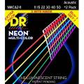 Струны для акустической гитары DR NMCA2-11 Hi-Def Neon Multi-Color K3 Coated 11/50 - 2 Pack