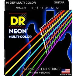 Струни для електрогітари DR NMCE-9 Hi-Def Neon Multi-Color K3 Coated Light 9/42