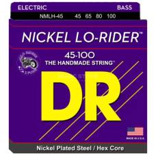 Струны для бас-гитары DR NMLH-45 Lo-Rider Nickel Wound Med/Light 45-100