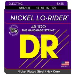 Струни для бас-гітари DR NMLH-45 Lo-Rider Nickel Wound Med/Light 45-100
