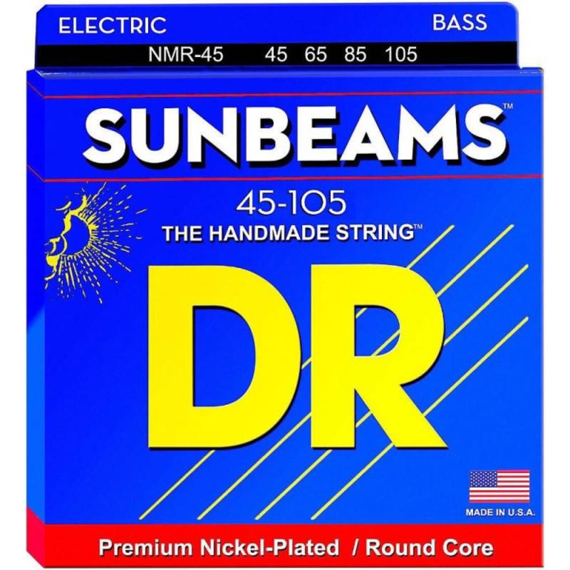 Струны для бас-гитары DR NMR-45 Sunbeams Nickel Plated 4 String Medium 45/105