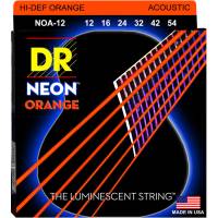 Струни для акустичної гітари DR NOA-12 Hi-Def Neon Orange K3 Coated Medium 12/54