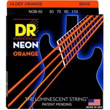 Струни для бас-гітари DR NOB-50 Hi-Def Neon Orange K3 Coated Heavy 50/110
