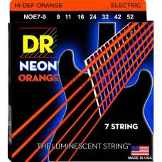 Струны для электрогитары DR NOE7-9 Hi-Def Neon Orange K3 Coated Light 7-String 9/52