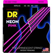 Струни для бас-гітари DR NPB-45 Hi-Def Neon Pink K3 Coated Medium 45/105