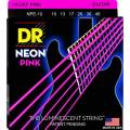 Струны для электрогитары DR NPE-10 Hi-Def Neon Pink K3 Coated Medium 10/46