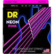 Струни для електрогітари DR NPE-10 Hi-Def Neon Pink K3 Coated Medium 10/46