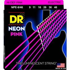 Струни для електрогітари DR NPE-9/46 Hi-Def Neon Pink K3 Coated Light Heavy 9/46