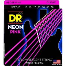 Струны для электрогитары DR NPE7-10 Hi-Def Neon Pink K3 Coated Medium 7-String 10/56