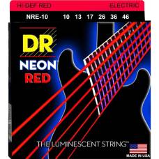 Струны для электрогитары DR NRE-10 Hi-Def Neon Red K3 Coated Medium 10/46