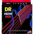 Струни для електрогітари DR NRE-9 Hi-Def Neon Red K3 Coated Light 9/42