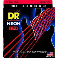 Струни для електрогітари DR NRE-9 Hi-Def Neon Red K3 Coated Light 9/42