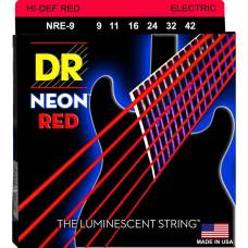Струны для электрогитары DR NRE-9 Hi-Def Neon Red K3 Coated Light 9/42