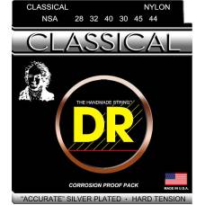 Струни для класичної гітари DR NSA Nylon Silver Plated Hard Tension