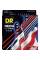 Струни для електрогітари DR NUSAE-10 Hi-Def Neon Red White & Blue K3 Coated Medium 10/46