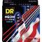 Струни для електрогітари DR NUSAE-10 Hi-Def Neon Red White & Blue K3 Coated Medium 10/46