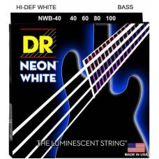 Струни для бас-гітари DR NWB-40 Hi-Def Neon White K3 Coated Light 40/100