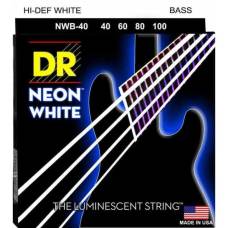 Струни для бас-гітари DR NWB-40 Hi-Def Neon White K3 Coated Light 40/100