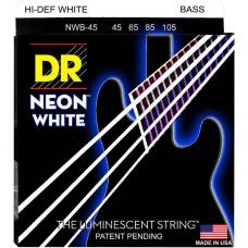 Струны для бас-гитары DR NWB-45 Hi-Def Neon White K3 Coated Medium 45/105