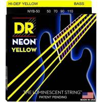 Струны для бас-гитары DR NYB-50 Hi-Def Neon Yellow K3 Coated Heavy 50/110