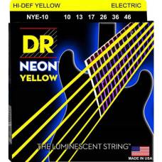 Струны для электрогитары DR NYE-10 Hi-Def Neon Yellow K3 Coated Medium 10/46