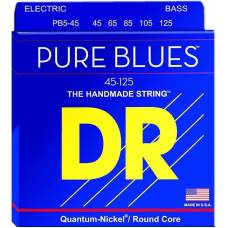 Струни для бас-гітари DR PB5-45 Pure Blues Quantum-Nickel Medium 5-Strings 45/125