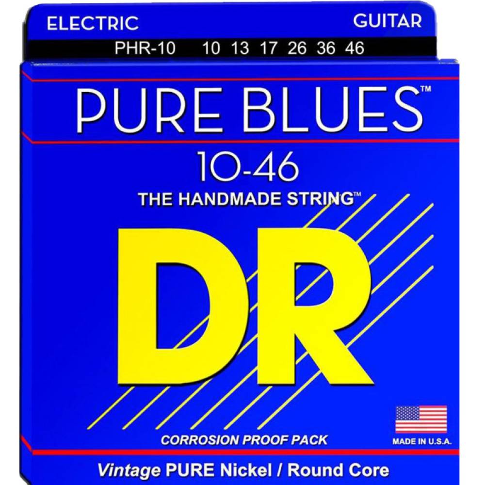 Струни для електрогітари DR PHR-10 Pure Blues Pure Nickel Medium 10/46