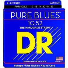 Струны для электрогитары DR PHR-10/52 Pure Blues Pure Nickel Big & Heavy 10/52