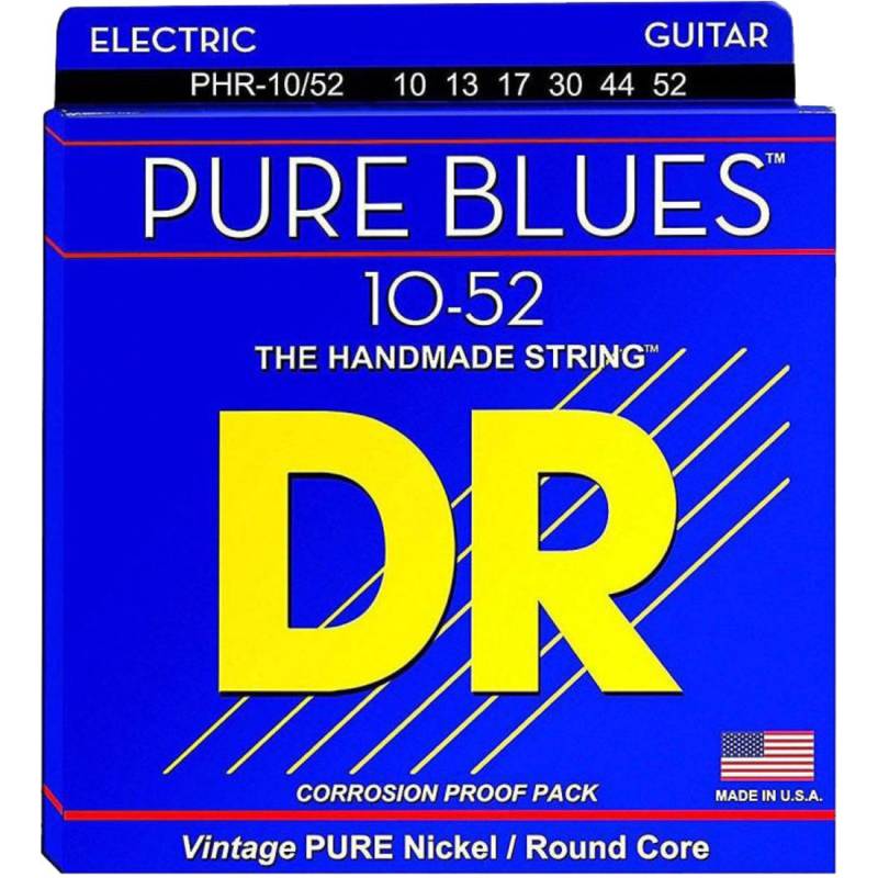 Струни для електрогітари DR PHR-10/52 Pure Blues Pure Nickel Big & Heavy 10/52