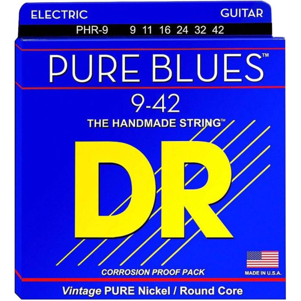Струни для електрогітари DR PHR-9 Pure Blues Pure Nickel Light 9/42