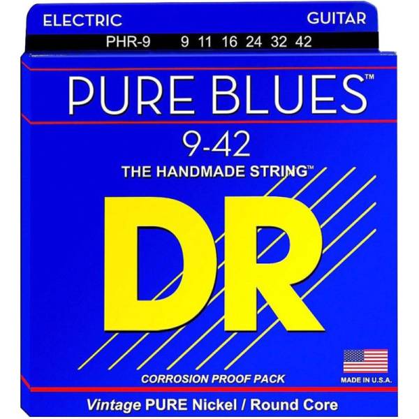Струни для електрогітари DR PHR-9 Pure Blues Pure Nickel Light 9/42