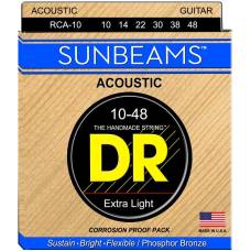 Струни для акустичної гітари DR RCA-10 Sunbeams Phosphor Bronze Extra Light 10/48