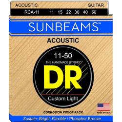 Струни для акустичної гітари DR RCA-11 Sunbeams Phosphor Bronze Custom Light 11/50