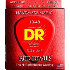 Струни для акустичної гітари DR RDA-10 Red Devils Phosphor Bronze Extra Light 10/48