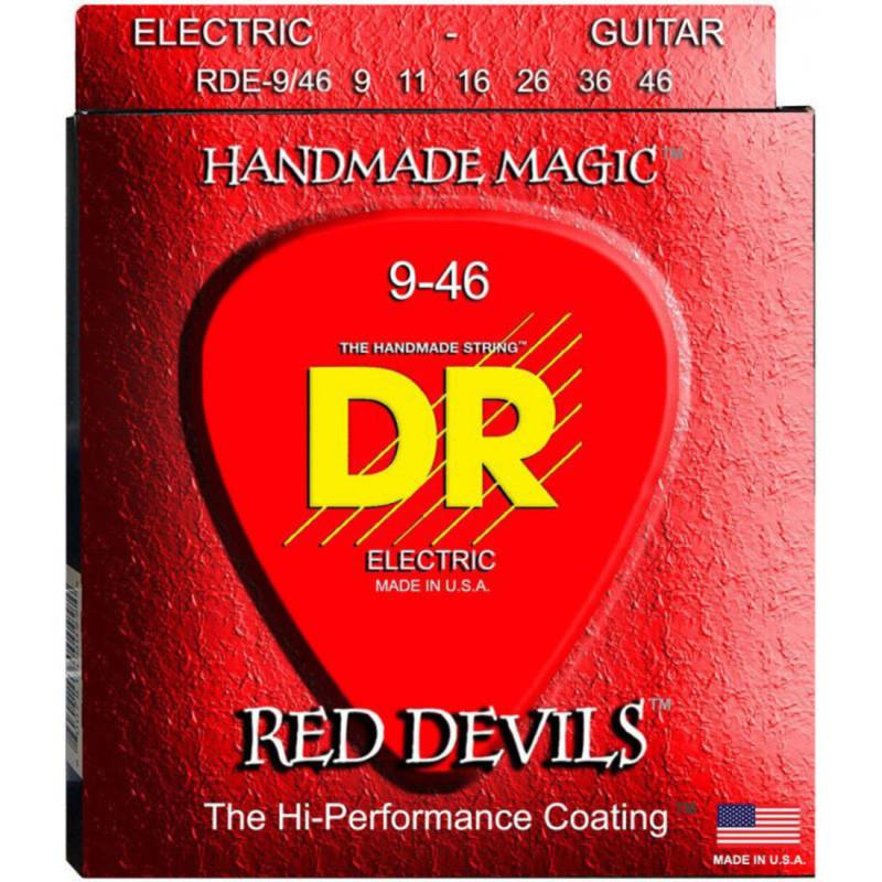 Струни для електрогітари DR RDE-9/46 Red Devils Light Heavy Coated 9/46